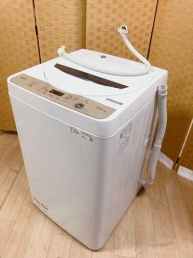 【引取】SHARP シャープ ES-GE6F 2022年製 6.0kg 全自動洗濯機