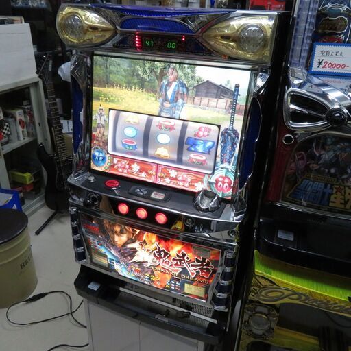 パチスロ実機 新鬼武者 コイン不用機 ドアキー付き スロット機 |江別市のリサイクルショップドロップ