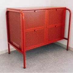 IKEA スツール　赤　棚　ニッケビー