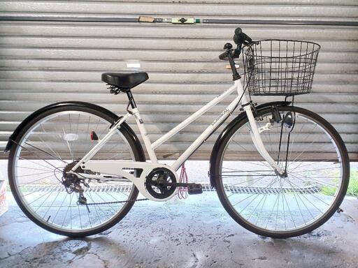 自転車中古　CLASSICAL City　外装6段変速　カゴ付き　鍵新品　タイヤ27インチ