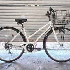 自転車中古 CLASSICAL City 外装6段変速 カゴ付き 鍵新品 タイヤ27インチ