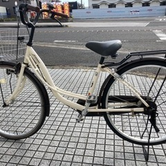 26インチ自転車】変速なし リヤタイヤ、チューブ、前カゴ新品❗️若林 