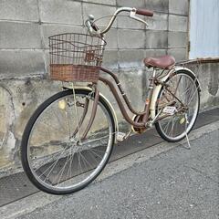 26インチ　茶色自転車