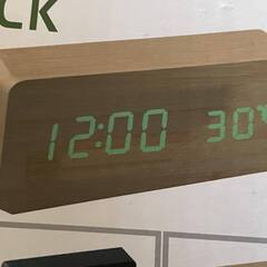 DEGITAL　WOODEN　CLOCK　デジタル木製時計　新品...
