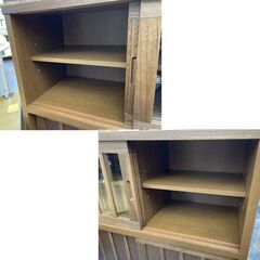 商談中 和風 キャビネット 幅90ｃｍ ロータイプ 和モダン キッチン 食器棚 サイドボード 札幌市手稲区