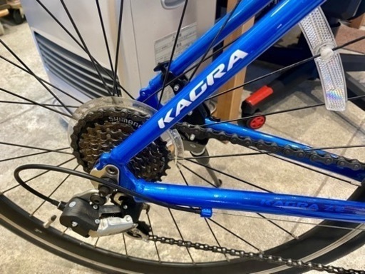 1週間乗車 美品 クロスバイク KAGRA Z2 アルミフレーム ブルー 中古 自転車