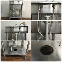 🔷🔶🔷WY7/90 マルゼン maruzen ステンレス 1槽 シンク 流し台 1層 蛇口付き 2口 業務用 店舗用 厨房機器 W×D×Hcm ★直接引き取り歓迎◆🔷🔶🔷