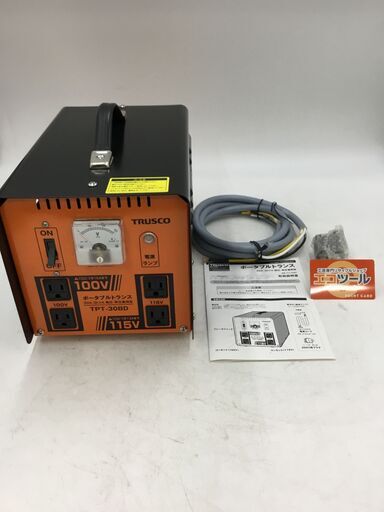 【エコツール半田店】TRUSCO/トラスコ ポータブルトランス 30A 3kVA 降圧・昇圧兼用型 TPT-30BD【愛知県/名古屋市/知立市/半田市/岡崎市/工具】 【ITHVSEAH1SKC 】★ 出張買取 も好評受付中！