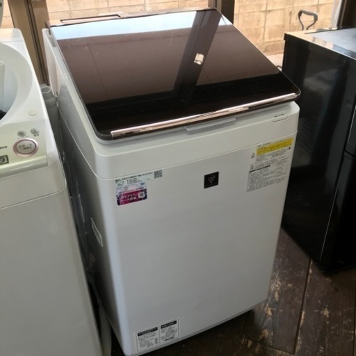 洗濯機(超音波ウォッシャー) SHARP 10kg 乾燥5kg 2019年製　美品です！