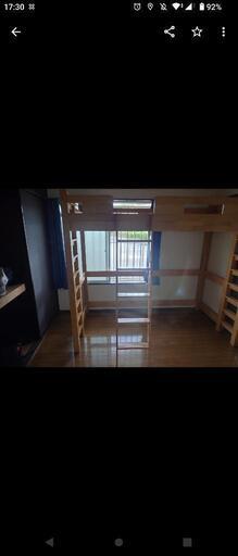 組み立て式　パイン素材木製ベッド
