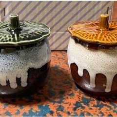 小さな壺　2個セット　かめ　陶器