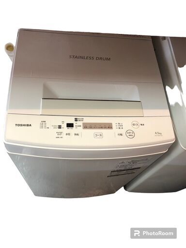 ☆中古￥12,800！TOSHIBA　4.5㎏洗濯機　家電　2020年製　AW-45M7型　幅55㎝ｘ奥行54㎝ｘ高さ94㎝　【BJ302】