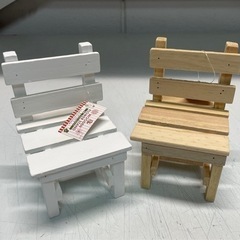 【未使用】椅子型の木製フラワースタンド　