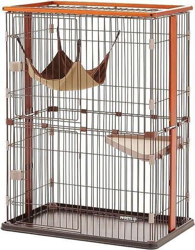 Bonbi ウッドワンサークル キャット 2段タイプ