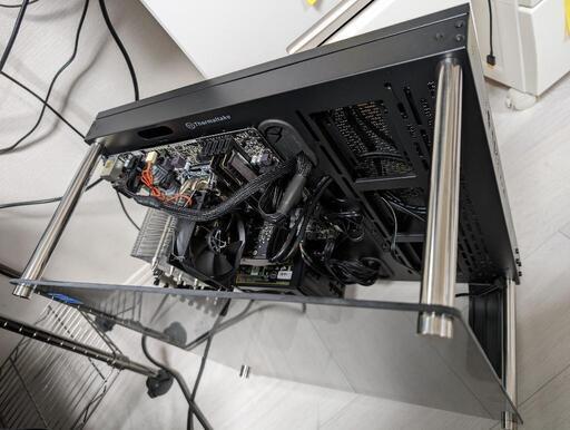 ATX 水冷対応 スケルトン アクリル デスクトップ PCケース - Disk 