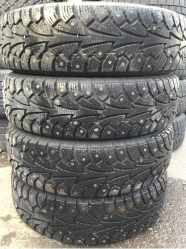 値下げ致しました155×65 R×13 ハンコックスパイクホイールセット