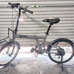 自転車　中古　折りたたみ　Jeep　外装6段変速　フロントライト付き　タイヤ20インチ