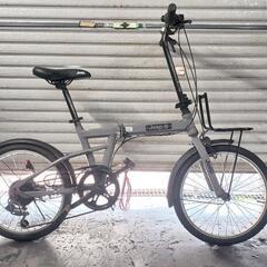 自転車　中古　折りたたみ　Jeep　外装6段変速　フロントライト付き　タイヤ20インチ