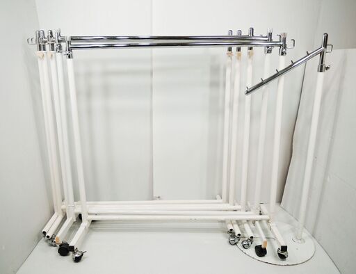 ハンガーラック 等計6台 金属製（幅90ｃｍ）ラック 5台　傾斜ラック1台 高石市 スチール パイプハンガー キャスター付 業務用OK 什器