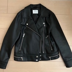 ZARA キッズ　ライダースジャケット 皮ジャン140㎝