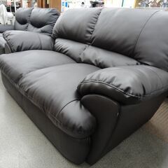 2人掛けソファ ロータイプ 合皮 ダークブラウン 幅約158㎝ 奥行約90㎝ 2P 二人掛け ソファー 西岡店 2人掛けソファ ロータイプ 合皮 ダークブラウン 幅約158㎝ 奥行約