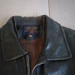 超ビンテージ革ジャン　サイズタグ表示は漢字　50s 60s 2度と出ないお宝革ジャン 当時物50年代60年代　本革 レザージャンパー ライダース 超ビンテージ革ジャン サイズタグ表示は漢字 50s 60s 2度と出ない