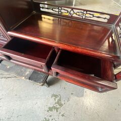 ★大阪★「T127」茶箪笥 茶棚 飾棚 唐木 茶道具 煎茶道具　昭和レトロ、アンティーク