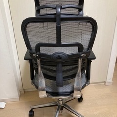 エルゴヒューマン　ベーシック　グレー　高機能メッシュオフィスチェア【説明書、付属品付き】