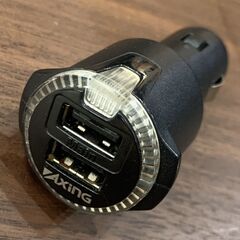 【ネット決済・配送可】USB 2ポート 急速充電 カーチャージャ...