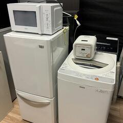 4点セット売り? 冷蔵庫 洗濯機分解洗浄済み 電子レンジ 炊飯器