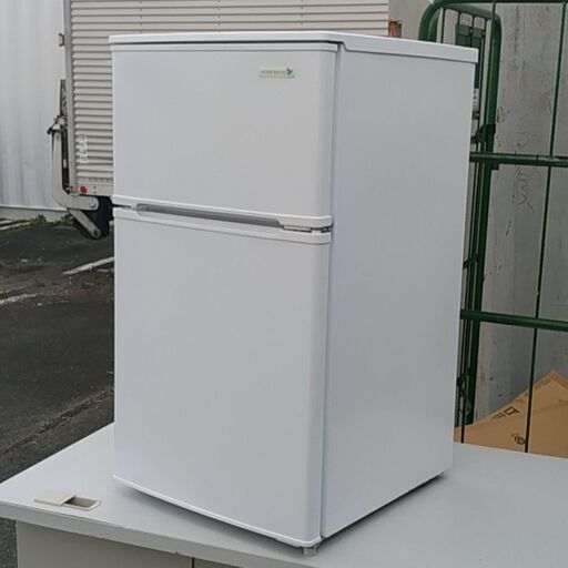 〇【引取限定中古品】HerbRelax ヤマダ電機オリジナル 直冷式冷蔵庫 YRZ-C09B1 90L 2017年製