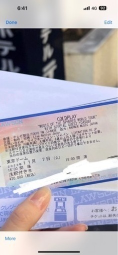 coldplay ticket チケット