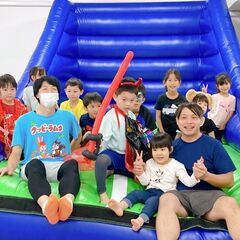 体操教室の子供達と触れ合う