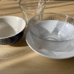 茶碗 平皿 中鉢 コップ 4点セット