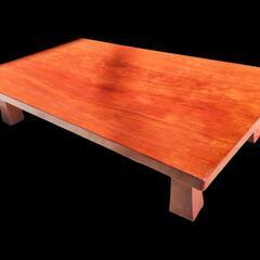 【ジ1101-1】ブビンガ 無垢一枚板 座卓テーブル ローテーブル