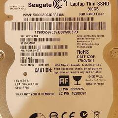 SSHD シーゲート 500GB SATA 8GB NAND F...
