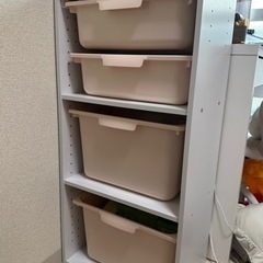 カラーボックスカラボ 3段と収納ボックス(セット)