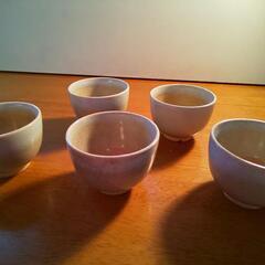 萩焼の様な 湯呑み茶碗 × 5個セット