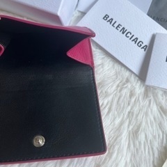 12/20迄お値下げ⭐︎美品♪バレンシアガ　エブリデイ　ミニ財布　コンパクト　付属品あり　高島屋購入品　ピンク 12/20迄お値下げ⭐︎美品♪バレンシアガ エブリデイ ミニ財布