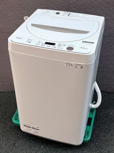 ⑬【税込み】シャープ 4.5kg 全自動洗濯機 ES-GE4E 2021年製【PayPay使えます】