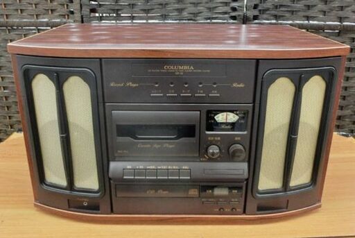 CD難あり コロムビア 卓上ステレオシステム ターンテーブル AM FM ラジオ カセット COLUMBIA ラジカセ オーディオ 札幌 西野店