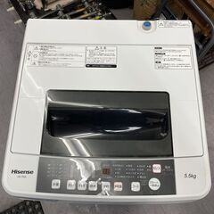 洗濯機 5.5kg 2016年製 Hisense HW-T55A ホワイト系 家電 ハイセンス 