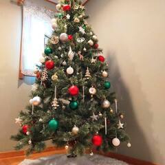 【美品】210cmの存在感溢れるクリスマスツリーセット（本体、飾...