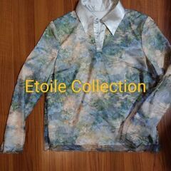 Etoile Collection シフォン生地カットソー