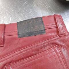 革パン　ワインレッド　ウエスト７６　M