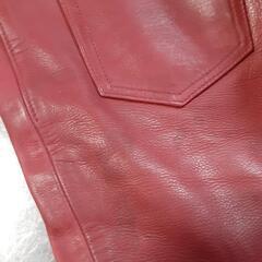 革パン ワインレッド ウエスト76 M