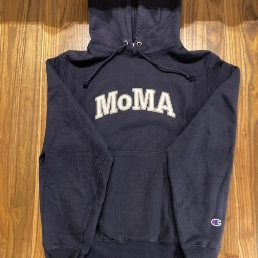 MoMAチャンピオン　リバースウィーヴパーカー　ネイビーSサイズ　裏起毛