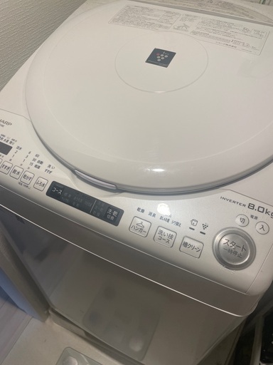 洗濯機　2020年式シャープ　11月２６日まで