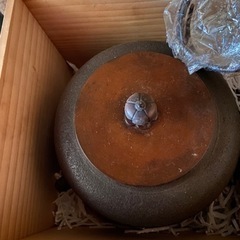 骨董　茶道具　帯霞　棗釜　銘工　佐藤清光　環（釜に付ける輪っか二つ）含む