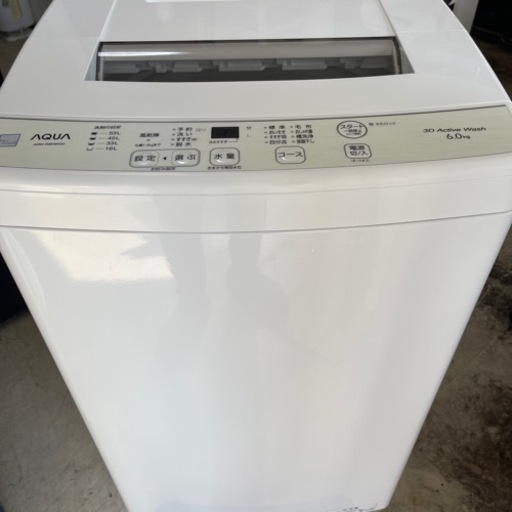2022年　アクア   洗濯機　6kg  白　② 極美品